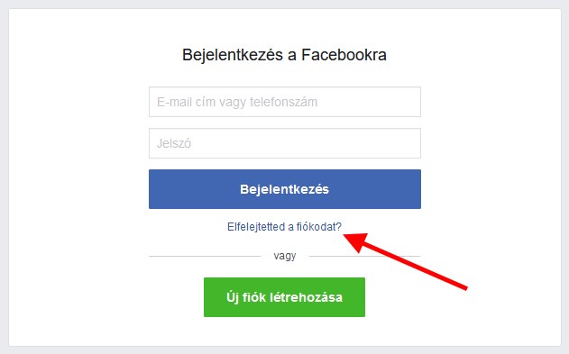 Elfelejtetted a fiókodat? Facebook üzenet