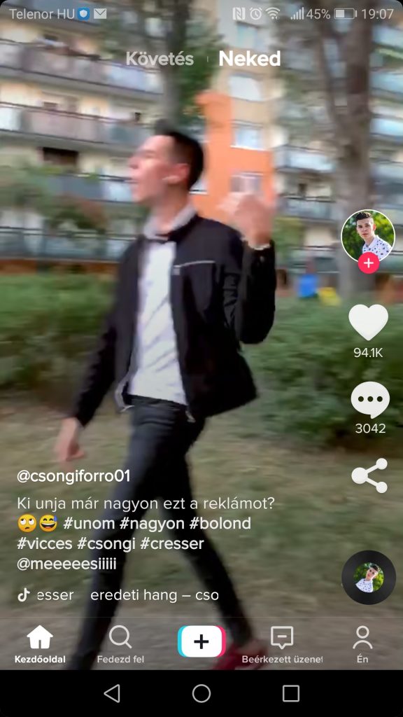 TikTok regisztráció