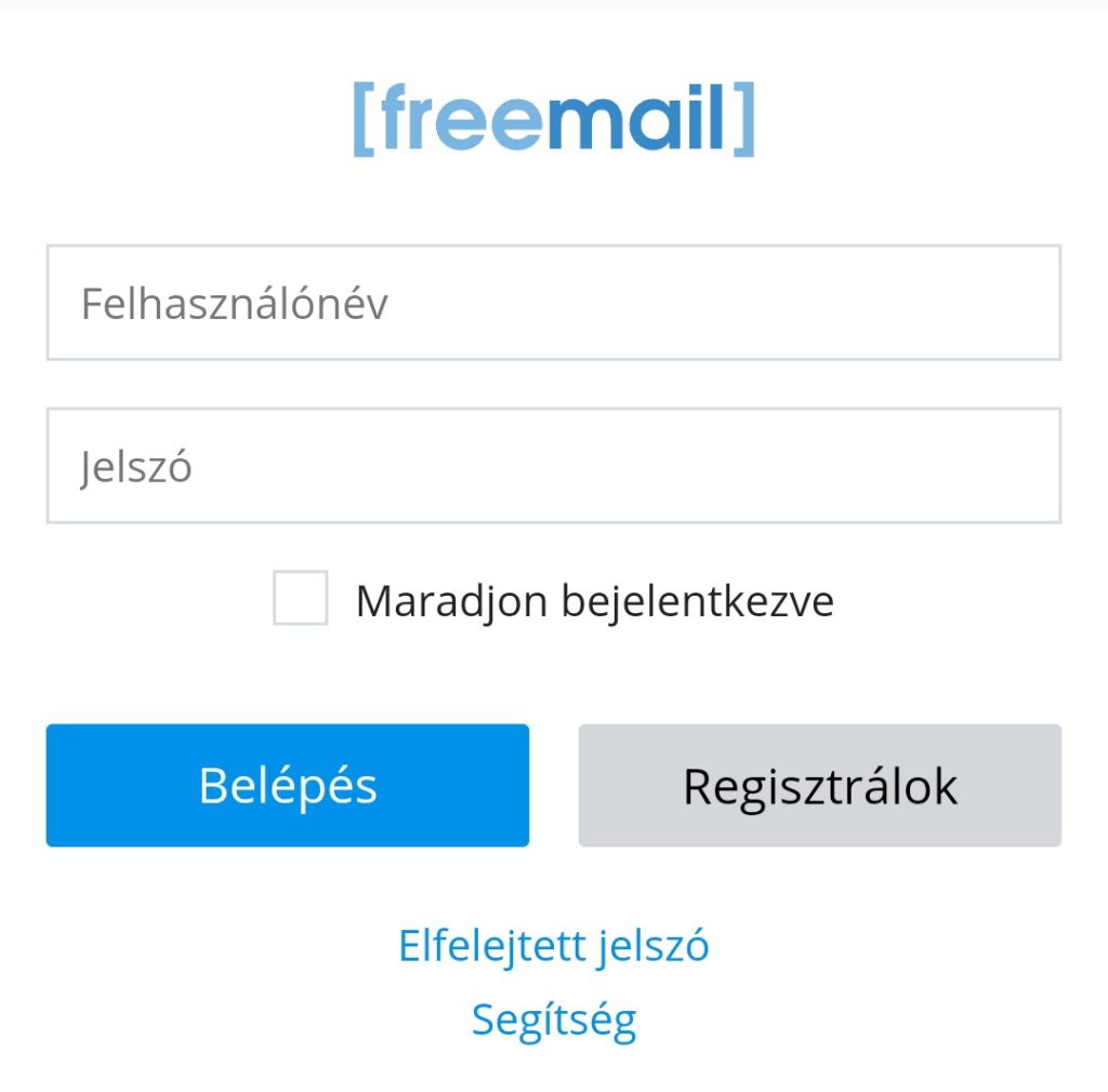 freemail bejelentkezés mobil felületen