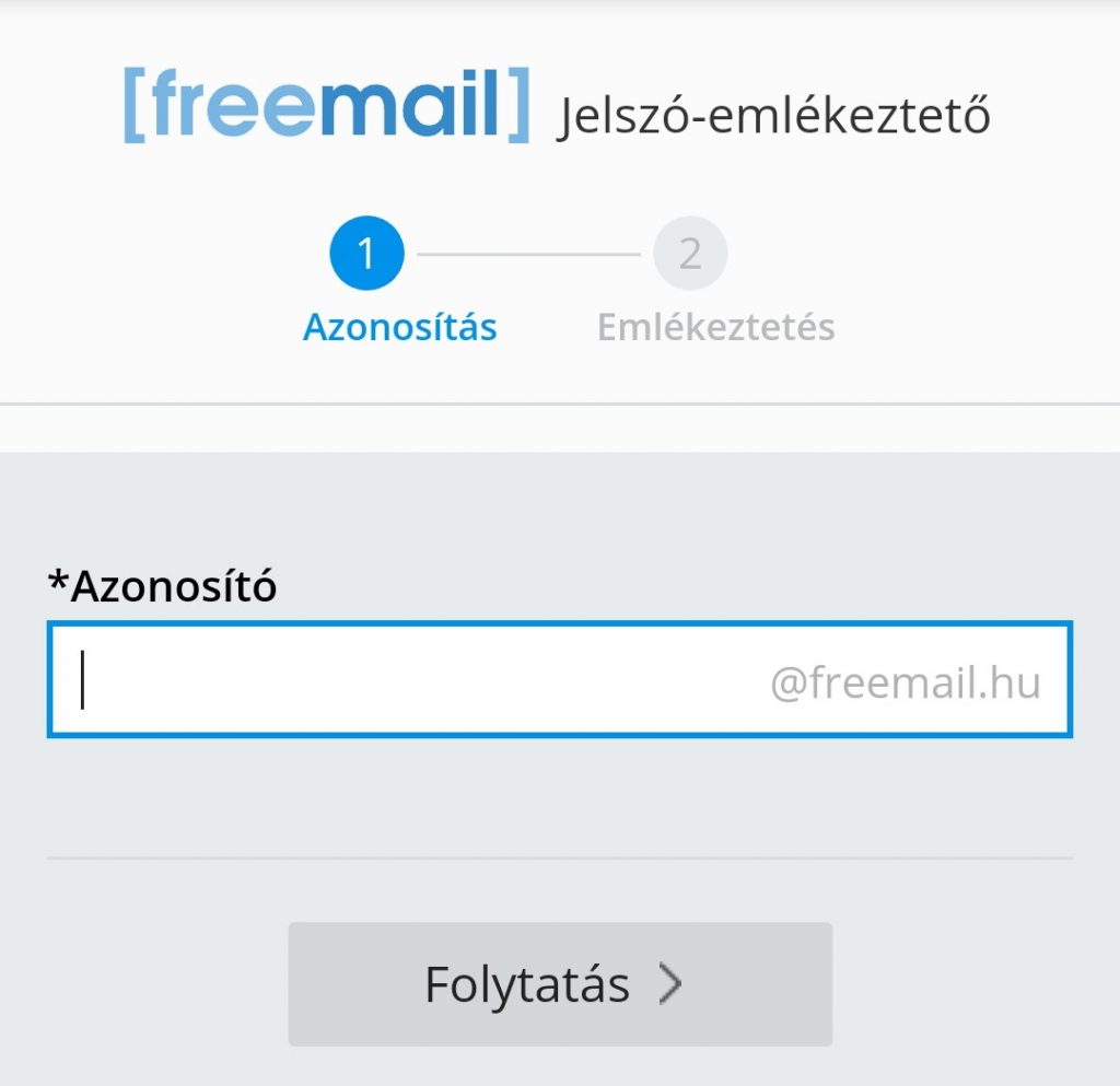 freemail elfelejtett jelszó mobil felületen