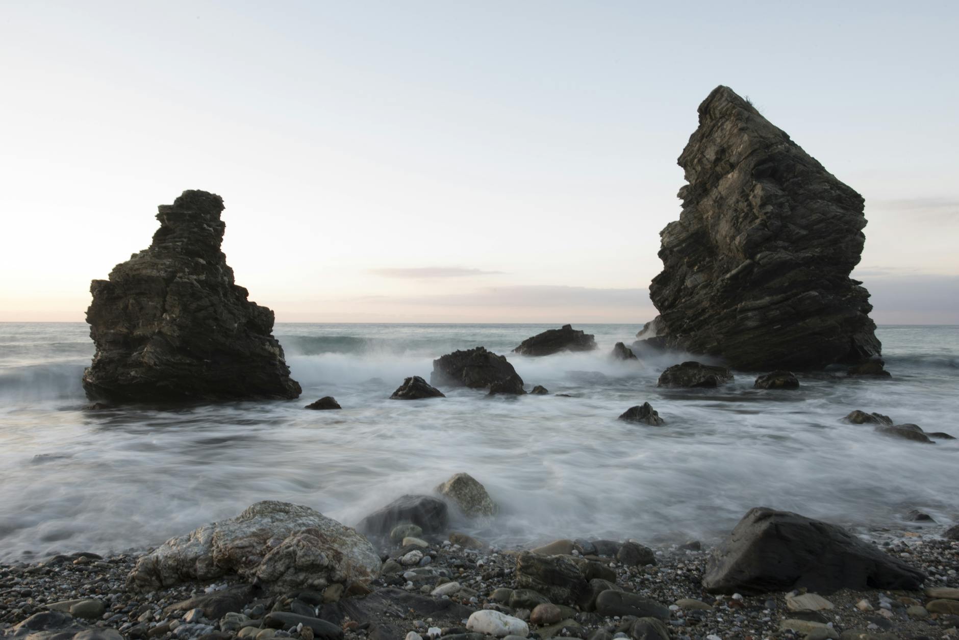 two rock formations